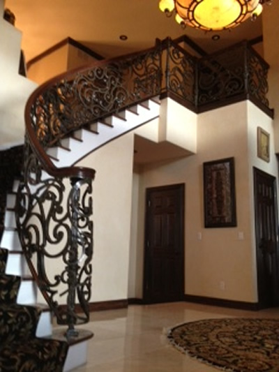 decoorative iron railing